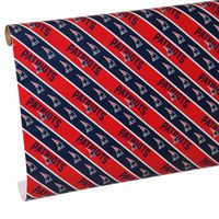 New England Patriots Team New Wrapping Paper, 20 Sqft (2.5 Ft X 2.67 Yd)