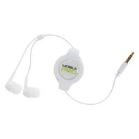 Pilot Electronics CA-4213W 3 Foot Retractable Headphones, White