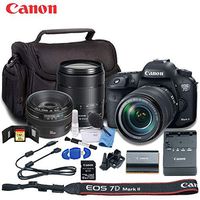 Canon EOS 7D Mark II DSLR Camera with 18-135mm f/3.5-5.6 is USM Lens & W-E1 Wi-Fi Adapter - Plus Kit