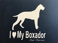 Boxerdor Dog Vinyl Decal Car Window Decal Laptop Sticker, White 4"x4"