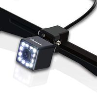 Backup Camera, 175º Wide Angle Hidden License Plate Easy Install HD Rear View Back Up Waterproof Cam with 12 LED Colorful Nigh Vision (License Plate Camera)