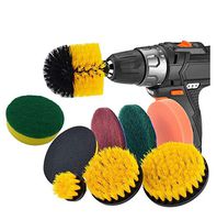 Drill Brush Scrub Pads Drill Attachment Kit, Set of 9, Multipurpose Power Scrubber Brushes for Cordless Drill, Cleaning Kit for Car Detailing, Bathroom, Carpet, Bathtub, Kitchen Cabinets, Tile (9pc)