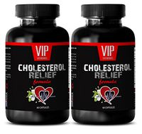 Cholesterol reducing Supplements - Cholesterol Relief Formula - Blood Health Vitamins - 2 Bottles 120 Capsules