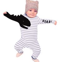 Sharemen Newborn Baby Boy Girl Letter Long Sleeve Romper Bodysuit Outfit Clothes (12-18 Months, White24)