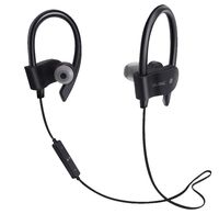 Cigou Wireless Bluetooth Headset Headphones Sport Sweatproof Stereo Earbuds Earphone (Black)