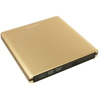 Pawtec Luxury External USB 3.0 Aluminum 8X DVD-RW Writer Optical Drive - Gold Edition