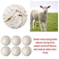 6PCS/SET Natural Reusable Laundry Clean Ball Practical Home Wool Dryer Balls Laundry Softener Alternative Accessories