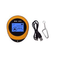 Mini GPS Navigation,Portable Outdoor Location Finder Tracker Handheld with Kay Chain USB Rechargeable for Outdoor Hiking Traveling Hunting Wild Exploration(Orange)