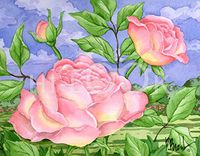 Hi-Look Microfiber Cleaning Cloth, Flower design - Tea Roses