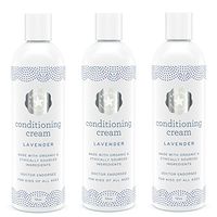 3 Pack Organic Lavender Hair Conditioner - EWG VERIFIED - 12 Fluid Ounces Family Size - No Sulphates, Parabens or Phosphates - Gentle Conditioner For Baby