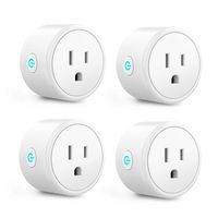 Smart Plug - Aoycocr Mini WIFI Switch Works With Alexa, Google Home & IFTTT, Remote Control Outlet with Timer Function, ETL/FCC/Rohs Listed Socket, White(4 Pack)