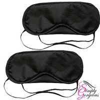 2 X Simply Gorgeous Black Luxury Sleep Sleeping Eye Mask Blindfold