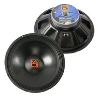 Mr. Dj PRODW2000 15" 1200W Max, 8 ohm Pro DJ Subwoofer, BLACK, Standard