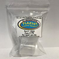 Plastex Plastic Repair Kit - Replacement Powder Tubs with lids. (2 pack Clear)