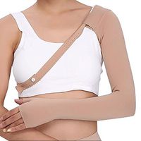 Enshey 30~40 mmHg Post Mastectomy Compression Sleeve Anti Swelling Glove Gauntlet Support Anti Edema Swelling Lymphedema (Left XL)