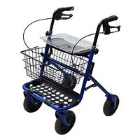 LMEIL Rollator Handicapped Walker, Four Wheel Walker Rollator with Storage Basket and Platform 272 Lb Weight Capacity for Father and Mother