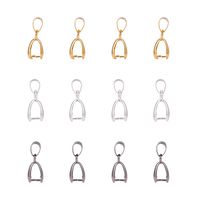 PH PandaHall 60pcs 3 Colors Brass Pinch Bails Pinch Clip Bail Clasp Dangle Charm Bead Pendant Connector Findings for Pendants Necklace Jewelry DIY Craft Making