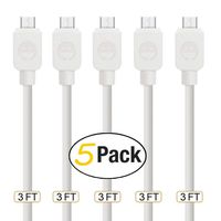 Micro USB Cable Android Charger, SMALLElectric (5 - Pack, 3 FT) USB to Micro USB High Speed USB2.0 Sync and Charging Cables for Samsung, HTC, Motorola, Nokia, Kindle, MP3, Tablet and More