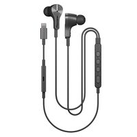 Pioneer Rayz Plus (Graphite) Active Noise Cancelling Wired Earphones with Microphone in ear corded Smart Noise Reduction, Auto-pause, Hands-free, Hey Siri MFI Certified Compatible iPhone, iPad, iPod