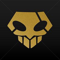 Sticker Skull Racing Motorbikes Waterproof Racing Vehicle Tablet Lapto Gold-Matte (3 X 2.43 In)
