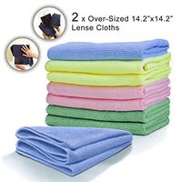 VibraWipe Microfiber Cleaning Cloths 5-Color Pack, 8 Pieces of All-Purpose Cloths, 2 Pieces of Lense Cloths. Trap Dust and Dirt for a Cleaner Home - Machine Washable, Reusable and Lint-Free