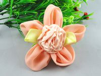 8pcs Polyester Pentagon Cabbage Sun Flowers with Appliques Craft DIY 100mm (Han Powder)