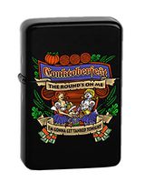 Hat Shark Conktoberfest I'm Gonna Get Tanked Tonight Squirrel Video Game Parody Vector KGM Thunderbird Vintage Lighter - Black Matte
