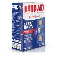 Johnson & Johnson Band-Aid Clear Comfort-Flex, 7/8'' x 7/8'' Spot Pack of 50