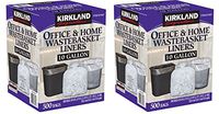 Kirkland Signature 10 Gallon Clear Wastebasket Liner, 2 Pack (500 Bags)