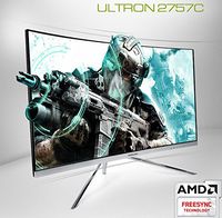 Hansung ULTRON 2757C CURVED 144 27 Inch FHD Curved Gaming Monitor (1920 x 1080) PVA, 144Hz, 1ms, Flicker Free, Low Blue Light, AMD FreeSync, CrossHair, HDMIx2, DP