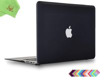 MacBook Air 11 inch Case, UESWILL Smooth Touch Matte Hard Shell Case Cover for MacBook Air 11 inch (Model A1370/ A1465) + Microfibre Cleaning Cloth, Black