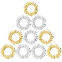 10 x Acupressure Massage Ring Health Care Finger Massage (Silver + Golden)