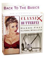 Classix Butterfly Strap On, Black, Clear