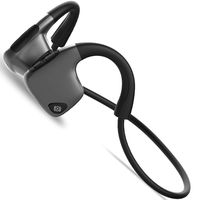 Lonfine Bone Conduction Headphones Bluetooth Wireless Sports Men's Running Women's Fitness Sweat-Proof Ear Hanging Type Noise-reducing for iPhone Android Devices (Bone Conduction L9 / Black)