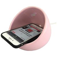 Boom Bowl 2.0 Sound Amplifier Featuring a Power Cord Port for Smart Phone or Mini Smart Speaker (Rose Quartz)