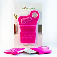 Lice Essentials Treatment Comb - Made of Stainless Steel with Grooved Teeth, for Head Lice and Nit Removal with 5X Magnifying Glass