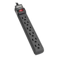 Tripp Lite 6 Outlet Surge Protector Power Strip, 6ft Cord, Black, Lifetime  Warranty & $10,000 INSURANCE (TLP6B)