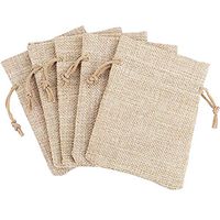 Youkwer Burlap Bags with Drawstring 3.7 * 5.3inches 24 Pack Jute Gift Bag for Wedding Party Jewelry Pouch and DIY Craft (Flaxen, 5.3 * 3.7inches)