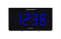 Emerson Smartset Sound Therapy Alarm Clock Radio with White Noise/Nature Sounds 1.8" LED Display Black/Blue, ER100105