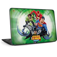 Skinit Decal Laptop Skin for Chromebook 11 G6 EE - Officially Licensed Warner Bros Justice League Team Power Up Green Design