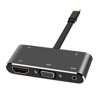 Ciyoon 2019 Black USB-C Type-C to HDMI HUB Adapter VGA Cable Audio USB 3.0 PD Converter Lot