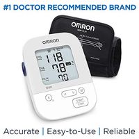 Omron Silver Blood Pressure Monitor, Upper Arm Cuff, Digital Bluetooth Blood Pressure Machine, Storesup To 80 Readings