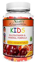 Nutri Gummy Kids Multivitamin & Mineral Formula for Active Kids, Gluten-Free Gummy, Cherry, Strawberry, Lemon, Orange and Grape Flavored, 90 Gummies