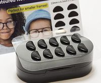 GMS Optical® 1.8mm x 13mm Short Anti-Slip Adhesive Contoured Silicone Eyeglass Nose Pads - Perfect for Kids Glasses and Smaller Frames - 5 Pair (Black)