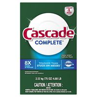 Cascade Complete Powder Dishwasher Detergent, Fresh Scent, 75 Oz