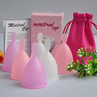 Menstrual Cup,Medical Silica Gel Menstrual Cup Ruby Cup Feminine Hygiene Cups, Safe & Hygienic & Environmental - S/L
