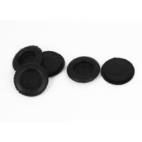 uxcell 5pcs Black Rubber Closed Blind Blanking Hole Wire Cable Grommets 20mm