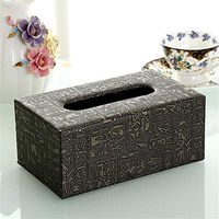 T-ZJHC European Paper Tray Hotel car Paper Box Creative Household Goods Storage Box, Gray Egyptian