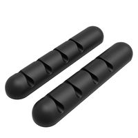 YAPISHI Cable Clips Cord Management Organizer for Desk, 2 Packs Adhesive Hooks, Wire Cord Holder for Power Cords and Charging Accessory Cables, Mouse Cable, PC, Office and Home