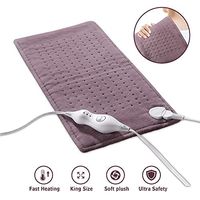 Electric Heating Pad for Back, 12" X 24" Extra Large, Soft, Fast Heating Technology for Back, Legs, Cramps, Moist & Dry Heating with 2-Hour Auto-Off Brown